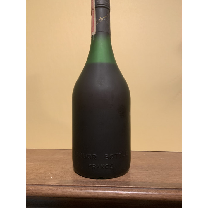 Étiquette Ancienne Cognac Fine Champagne – Découpée En Feuille De Vigne Argentée – 1910