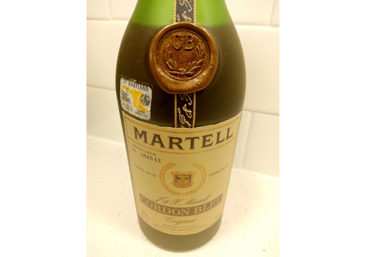 Balancelle support bouteille cognac martell Cordon bleu 3L bottle holder 