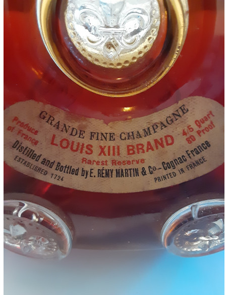 Remy Martin Cognac Louis XIII Rarest Reserve Brand 4/5 quart 011