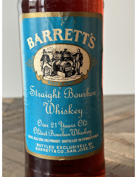 Barrett’s Blue Label Straight Bourbon Whisky Over 21 Years Old 011