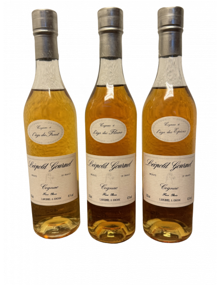 Leopold Gourmel Cognac Promenade de Cognac set 3 bottles 07