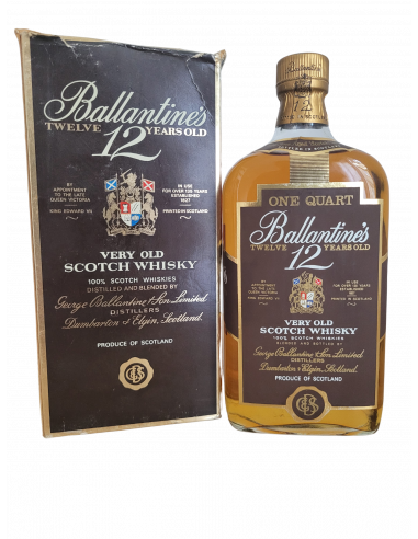 Ballantine's 12 Years Whisky Old Quart 1960s 01