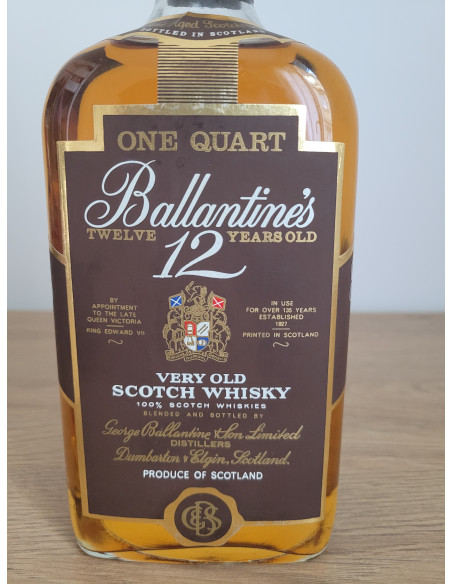 Ballantine's 12 Years Whisky Old Quart 1960s 011