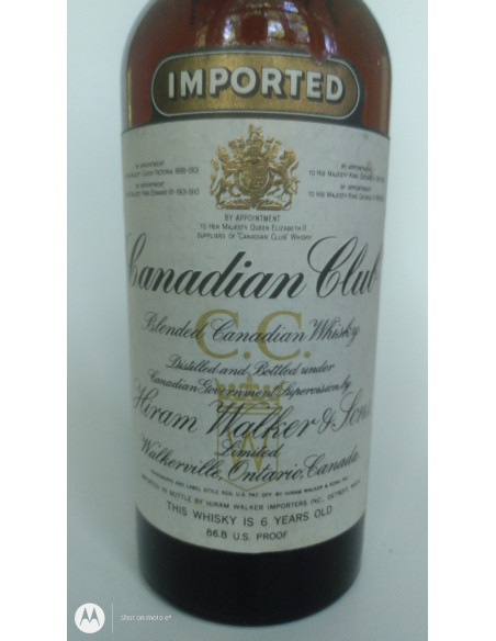 Hiram Walker & Sons Canadian Club 6 Years Old Whisky (1959) 011