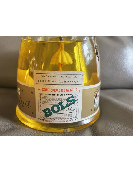 BOLS Vintage 1950s Ballerina Gold Creme De Menthe Music Box Liquor 011