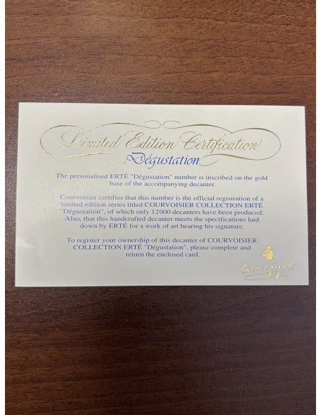 Courvoisier Cognac Collection Erté bottle n°5 \"Dégustation\" 015