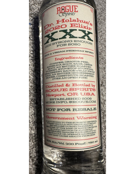 Rogue Spirits Dr Holshue’s 2020 Elixir Gin 010