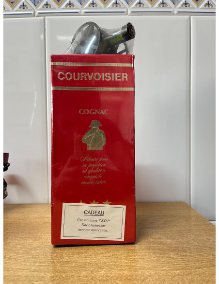 Courvoisier Luxe Napoleon Cognac 75cl 1980s with Mini-Cannon 011