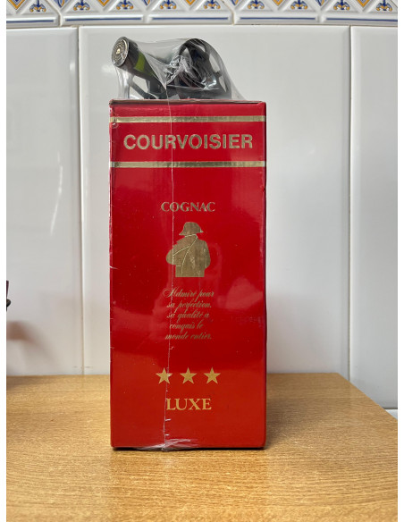 Courvoisier Luxe Napoleon Cognac 75cl 1980s with Mini-Cannon 012