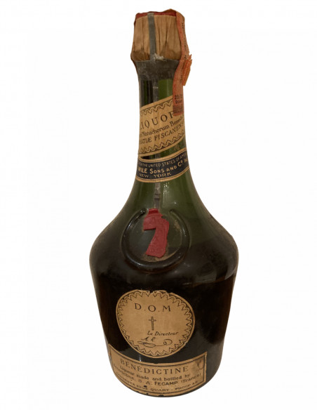 DOM Benedictine DOM Bénédictine Liqueur 23/32 Quart Julius Wile Import 1960s 06