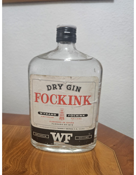 Fockink Dry Gin Tarragona Spanish Bottling 75cl 1970s 012
