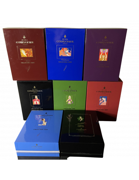 Courvoisier Erté Collection Extra Cognac Full Set of 8 Bottles 07