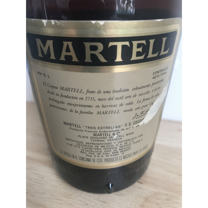 Three Star VS J & F Martell Cognac - Martell Cognac