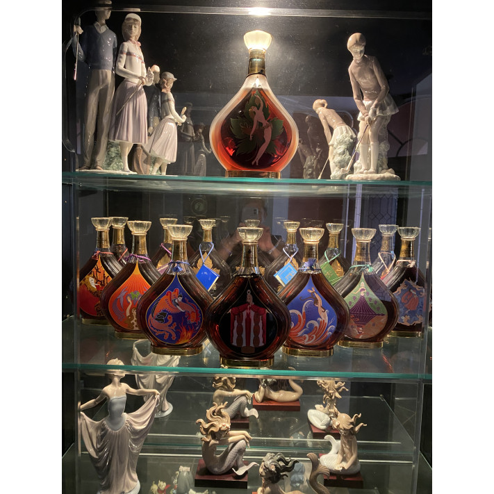 Entire collection of Erte Cognacs bottles 1-8. 01