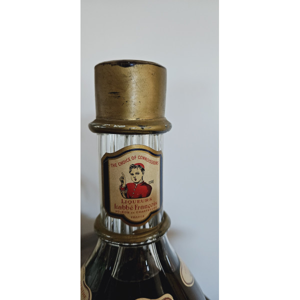 Labbe François 4 Chamber Hand Blown Bottle 1930s 25cl Cherry Liqueur.3