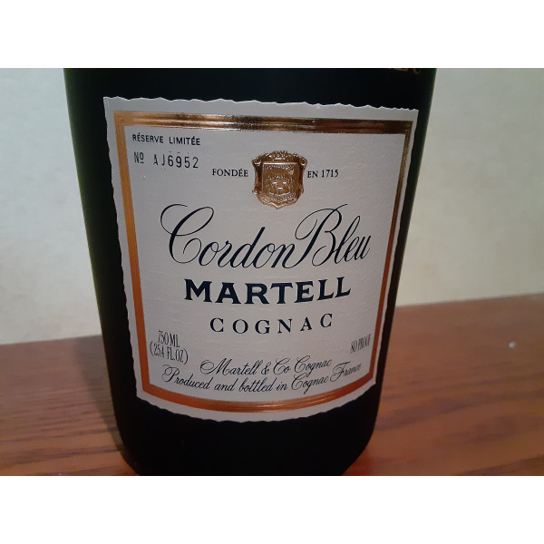 Martell Cognac Cordon Blue, Black/Green Bottle.5