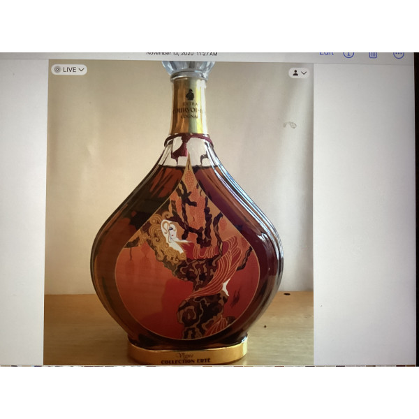 Courvoisier Cognac Erte collection. Bottles 1-7.1