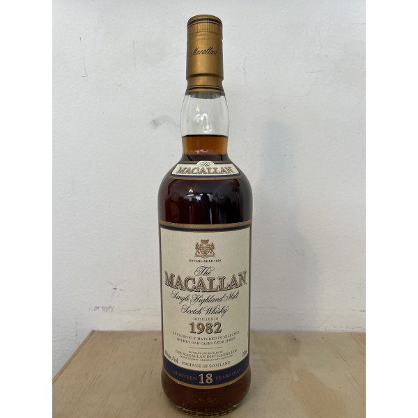 The Macallan Whisky The Macallan 18 Year Old 1982 Sherry Oak Single Malt Scotch Whisky.1