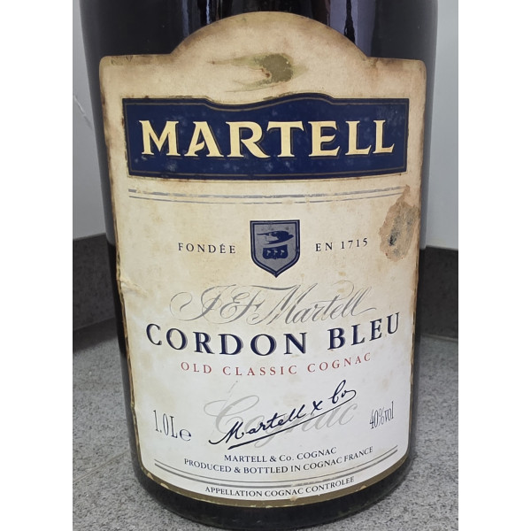 Martell Cognac Martell Cordon Bleu Old Classic Cognac 1L 1980s.5