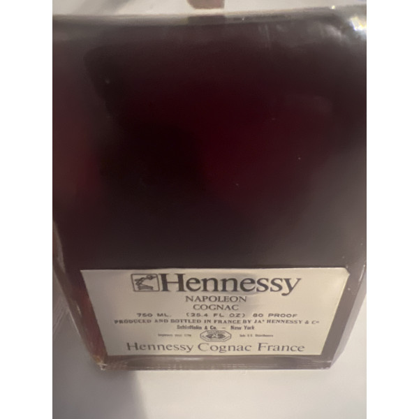 Hennessy Cognac Napoleon Silver Top Library Decanter 1980s.5
