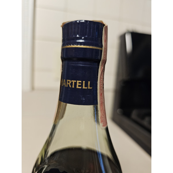 Martell Cognac Martell Three Star Cognac J. & F. Martell 4/5 Pint 1950s.3