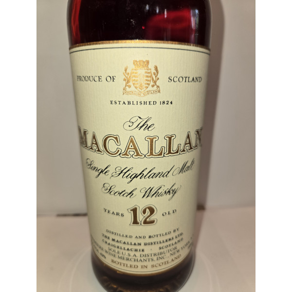 The Macallan Whisky Single Highland Malt Scotch Whiskey 12 years old.5