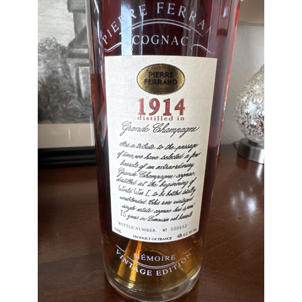 Ferrand Cognac Memoire Vintage Collection 1914 Vintage.5