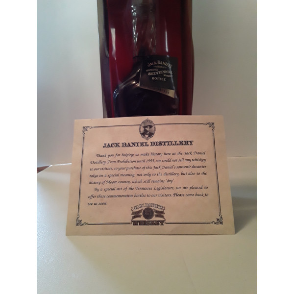 Jack Daniels Jack Daniels Bicentennial Tennessee 1796-1996.2