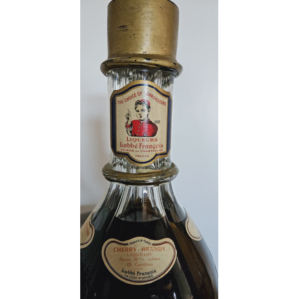 Labbe François 4 Chamber Hand Blown Bottle 1930s 25cl Cherry Liqueur.5