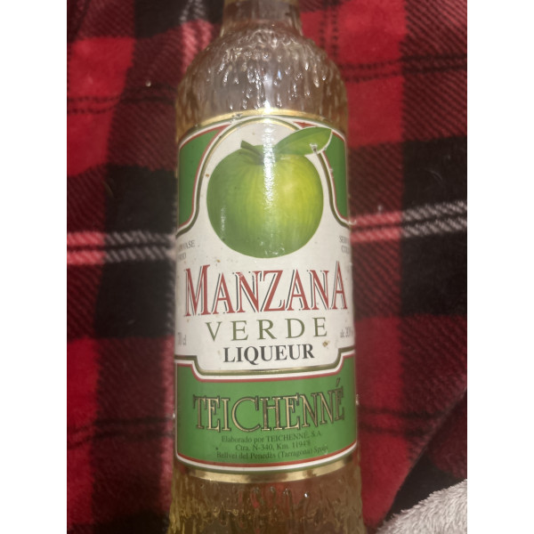Teichenne  Teichenné Manzana Verde Green Apple Schnapps Liqueur 70cl.5