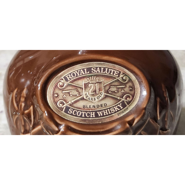 Chavis Regal  Royal Salute 21 years old Brown Decanter.5