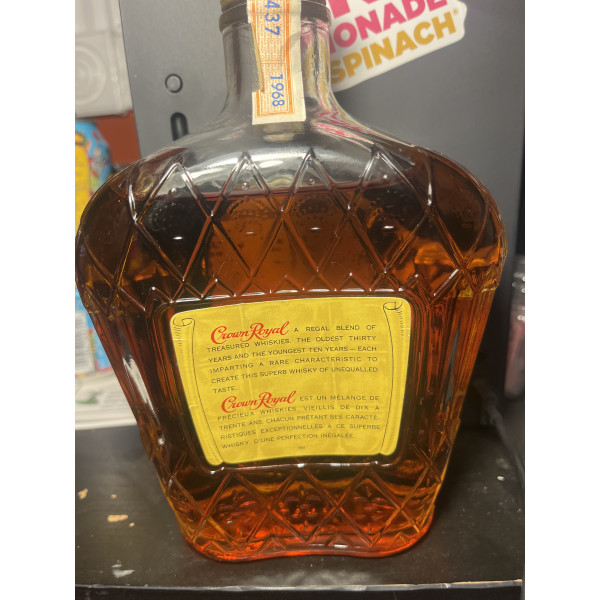 Croizet Cognac Crown Royal Blended Canadian Whisky 75cl 1968.2