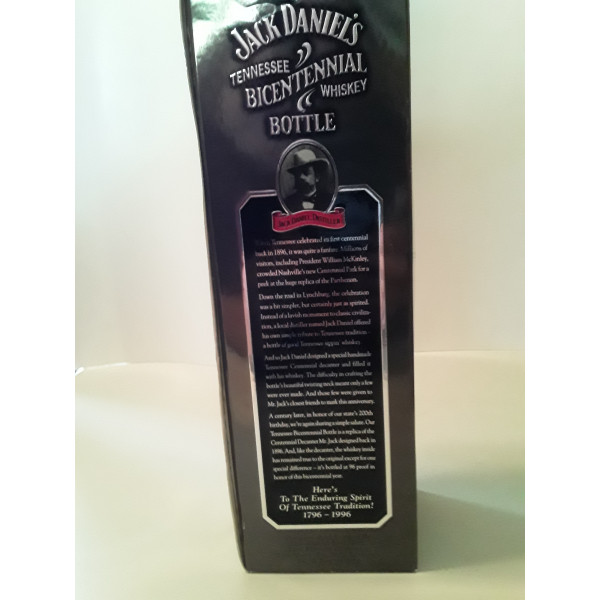Jack Daniels Jack Daniels Bicentennial Tennessee 1796-1996.5
