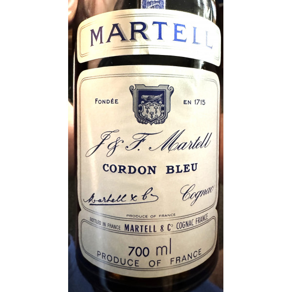 Martell Cognac Martell Cordon Bleu Cognac 700ml 1960s.5
