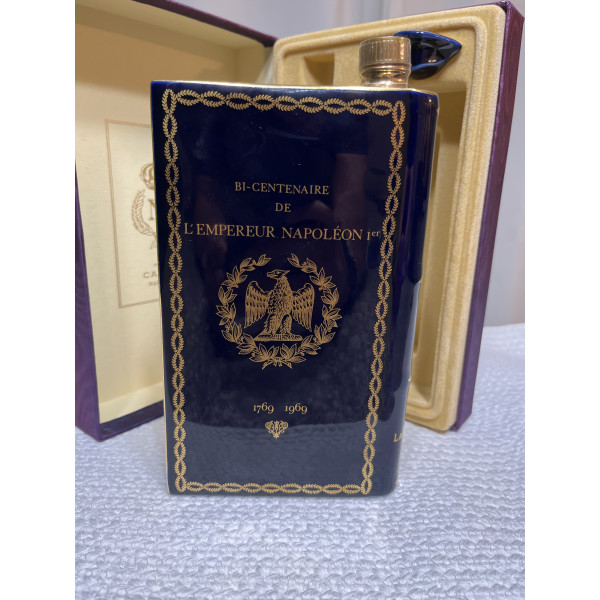 Camus Cognac Napoleon Bicentenaire 1769-1969 Limoges Baccarat Blue.2