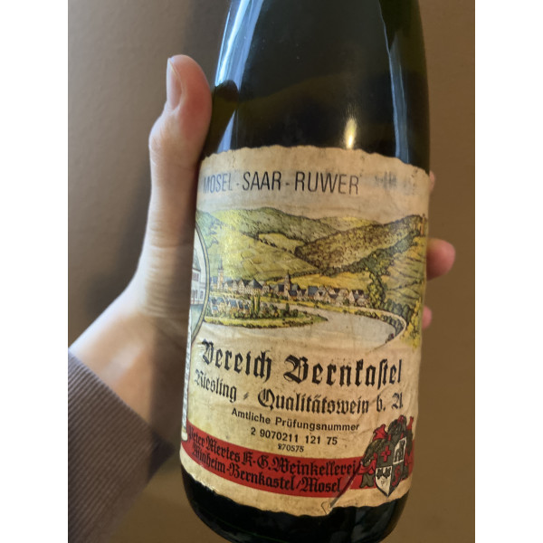 Peter Mertes K.-G. Weinkellerei Bereich Bernkastel RIesling 1974.5
