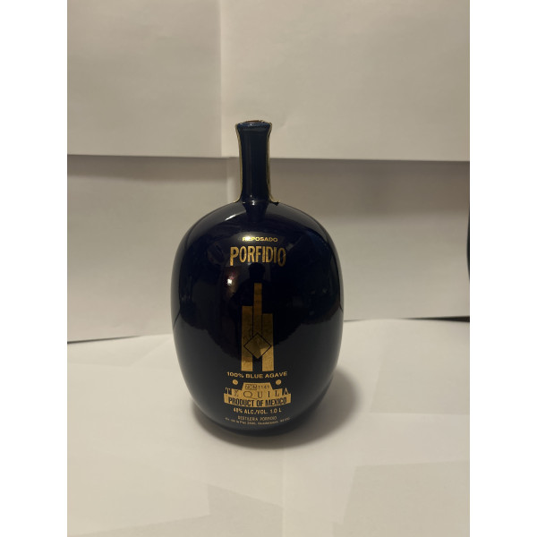 Reposado Porfidio Porfidio Reposado Tequila Royal Blue Ceramic Bottle 1L NOM 1141.1