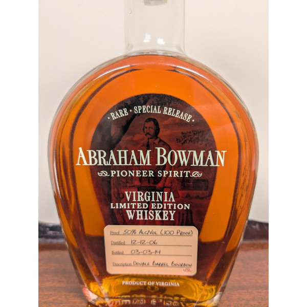 Bowman Brothers Limited Edition Rare Double Barrel Bourbon 2006.5
