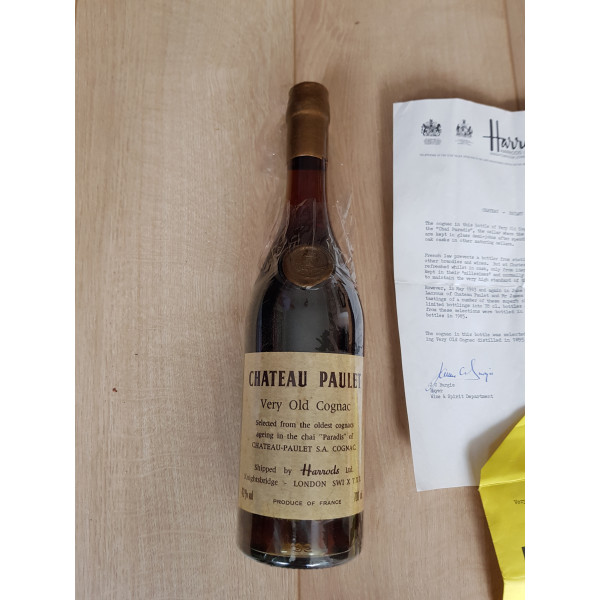Château Paulet Cognac Chateau Paulet \"Chai Paradis\" Very Old Cognac.1