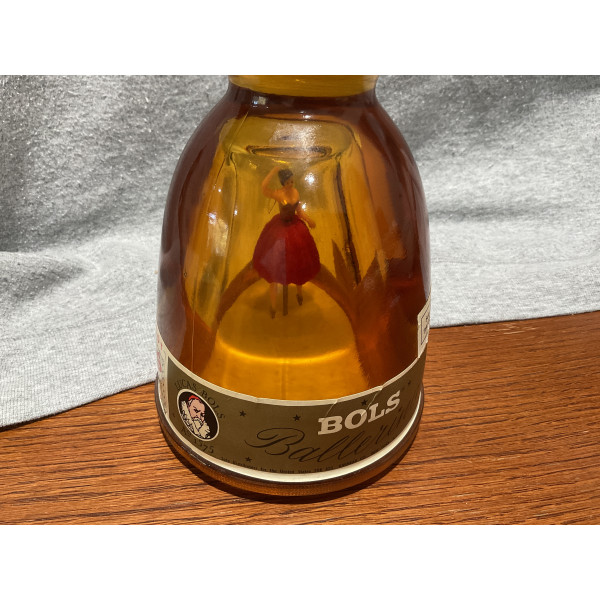 Bols Ballerina Apricot Liqueur Glass Bottle  Bols Ballerina Apricot Liqueur Musical Bottle 1960s.5