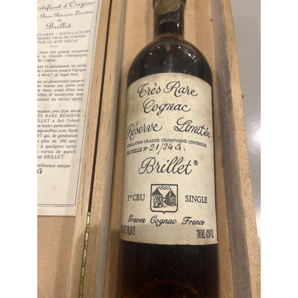 Brillet J R Cognac Réserve Limitée 1er Cru Single Très Rare .5