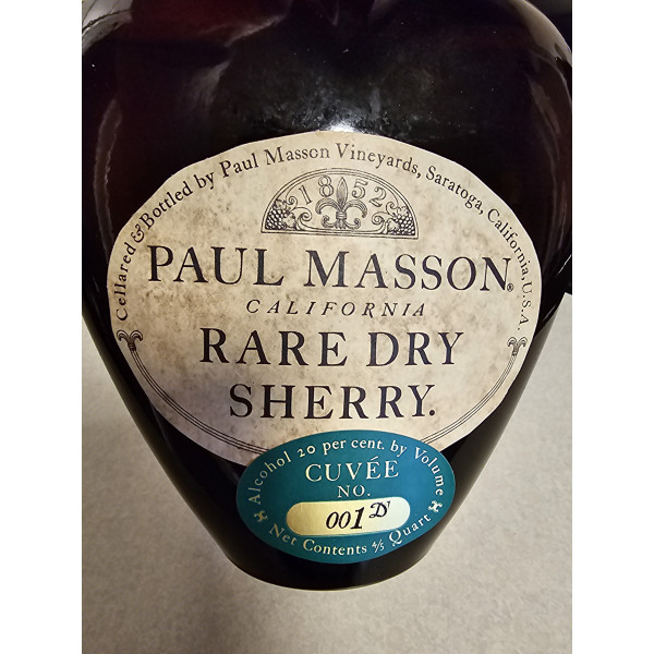 Paul Masson Paul Masson California Rare Dry Sherry 4/5 Quart.5