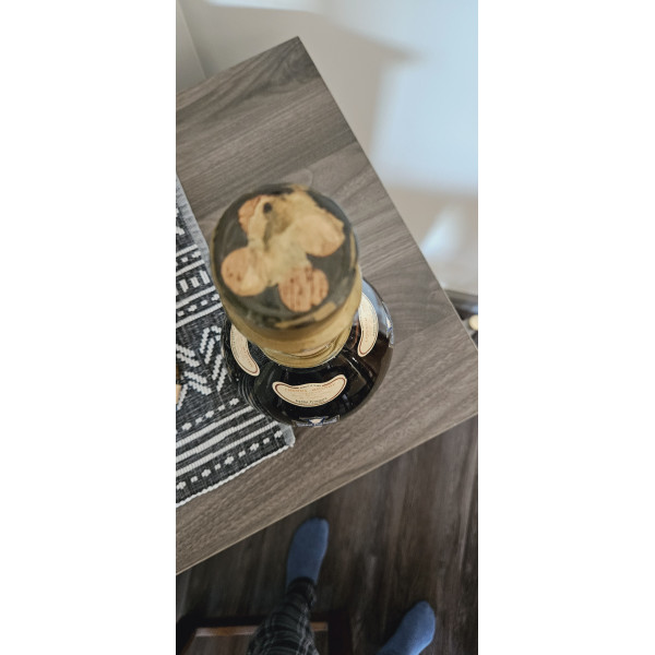 Labbe François 4 Chamber Hand Blown Bottle 1930s 25cl Cherry Liqueur.4