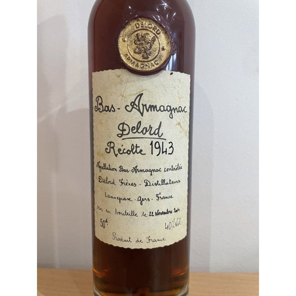 Delord Delord Bas-Armagnac Récolte 1943 50cl.5