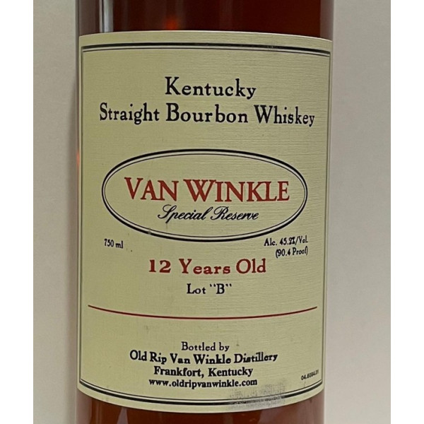 Van Winkle Van Winkle Special Reserve 12 Year Lot B Bourbon Whiskey.5