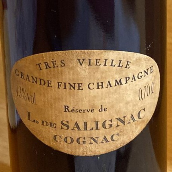 Salignac Cognac Reserve de L. de Salignac Cognac, Tres vieille, Grande Fine Champagne.5