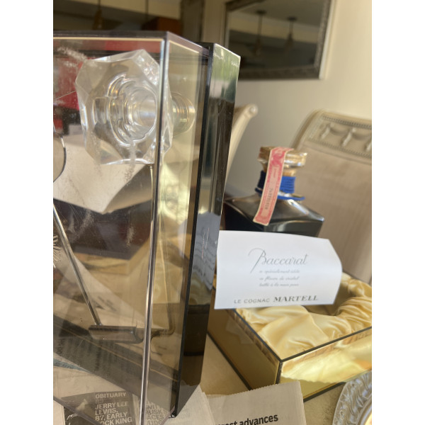 Martell Cognac Cordon Bleu Baccarat Decanter blue cord.1
