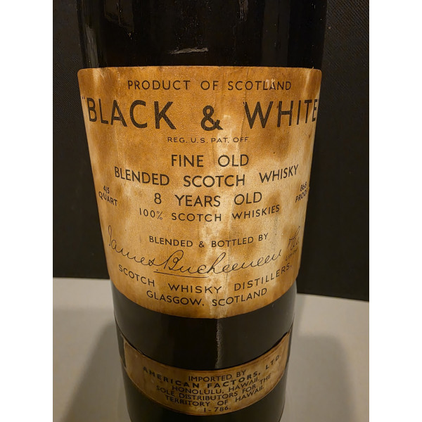 Buchanan & Co Black & White 8 Year Old Blended Scotch Whisky 1940s-1950s.5