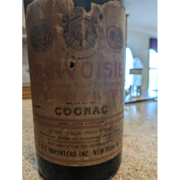 Courvoisier Cognac Napoleon One-Gallon Bottle.5