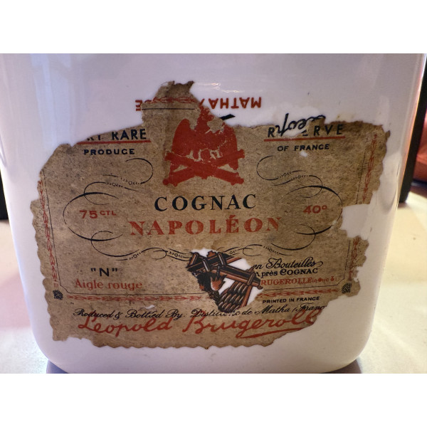 Brugerolle Cognac Decanter Aigle Rouge Napoleon cubic ceramic Ashtray 1950/60s.5